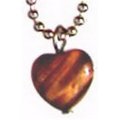 Smartgifts Tiger Eye Small Heart On 18 in. Chain SM164153